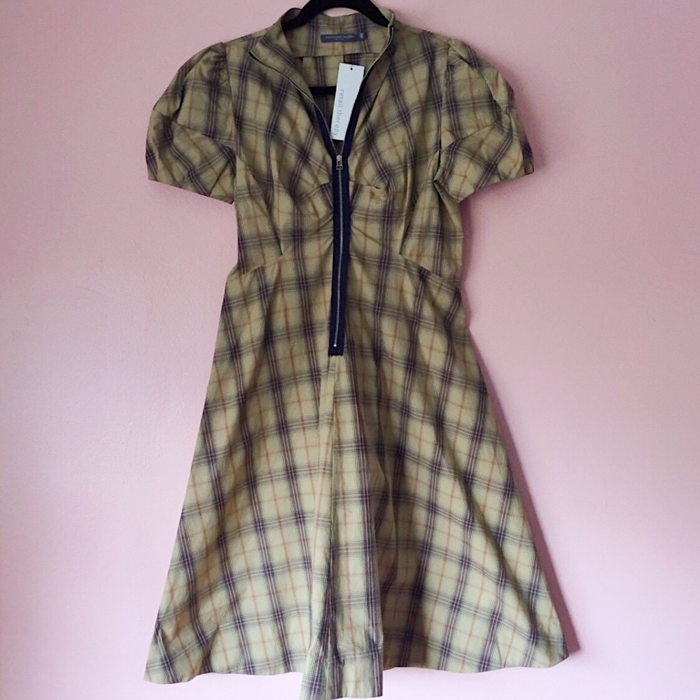 Alexander McQueen Mustard Tartan Plaid Dress - Picture 3 of 5